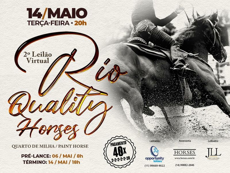 2º LEILÃO VIRTUAL RIO QUALITY HORSES