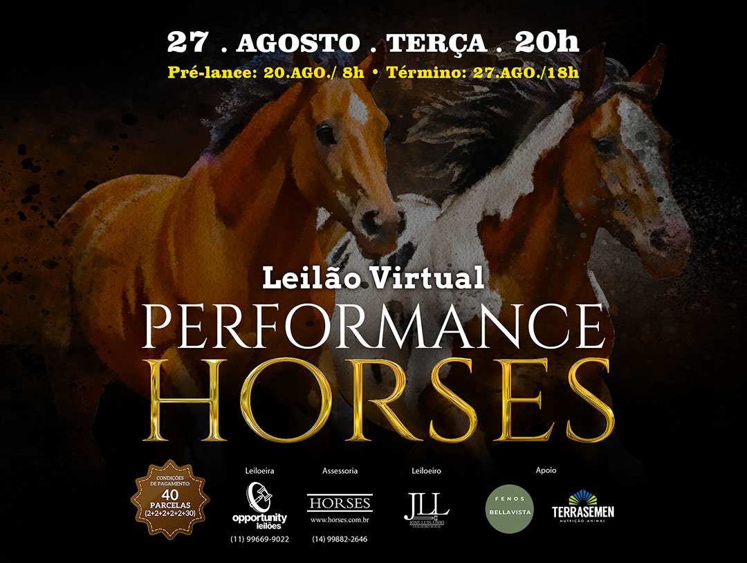 LEILÃO VIRTUAL PERFORMANCE HORSES