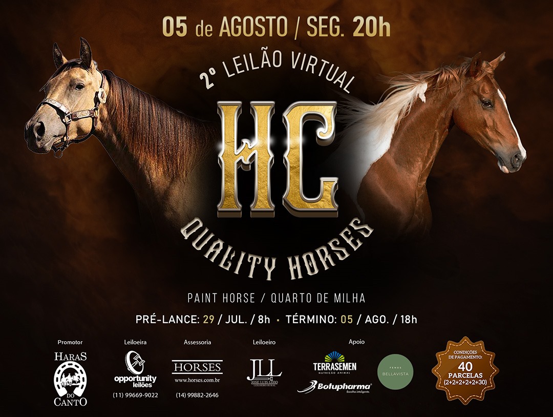 2º LEILÃO VIRTUAL HC QUALITY HORSES