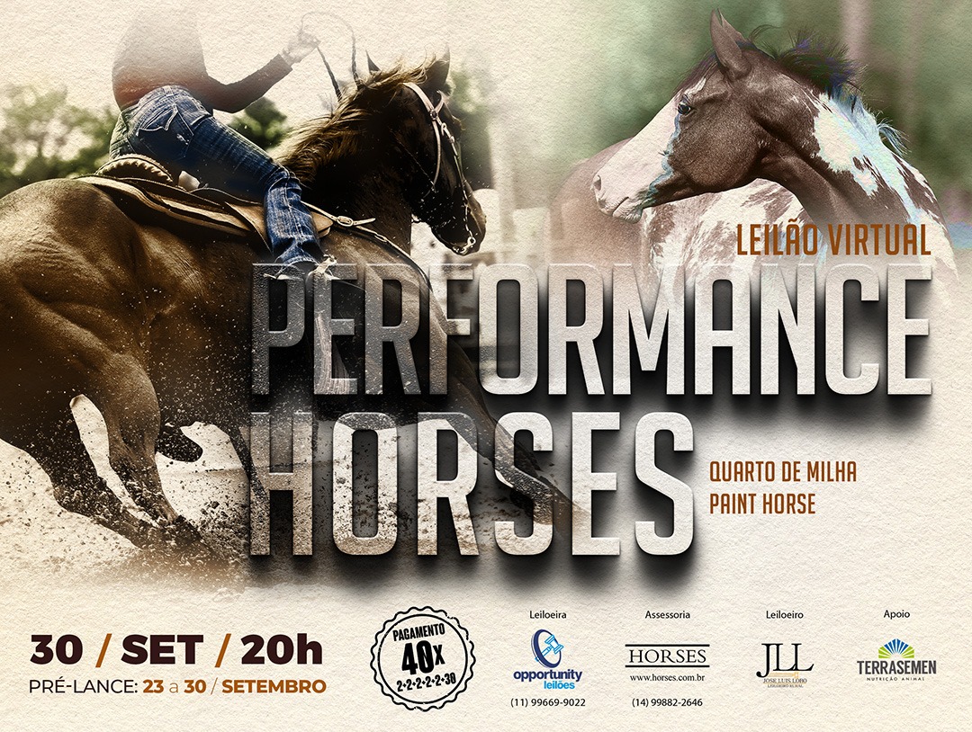 LEILÃO VIRTUAL PERFORMANCE HORSES