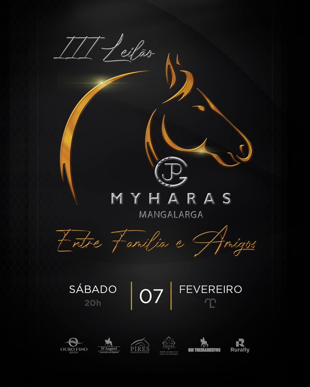 3º LEILÃO MYHARAS - ENTRE FAMÍLIA E AMIGOS