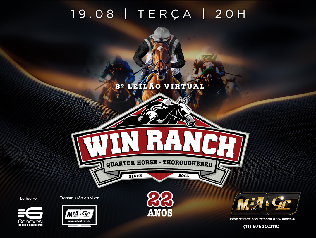 8º LEILÃO VIRTUAL WIN RANCH