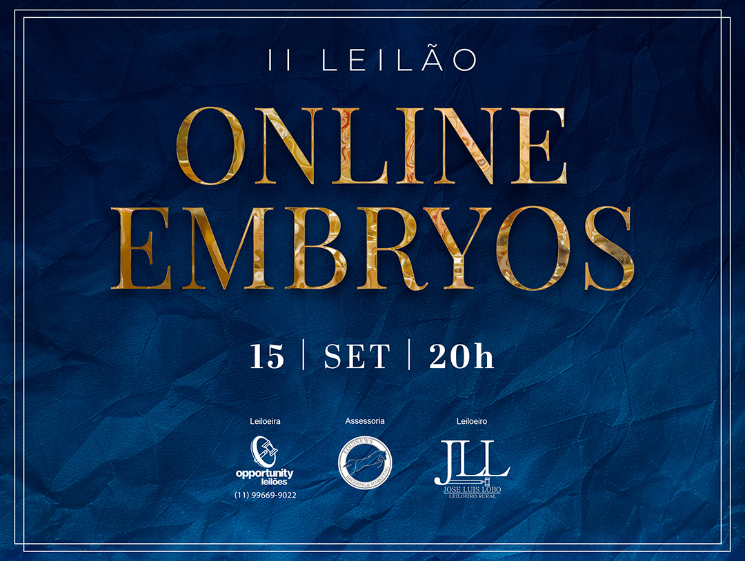 2º LEILÃO ONLINE EMBRYOS